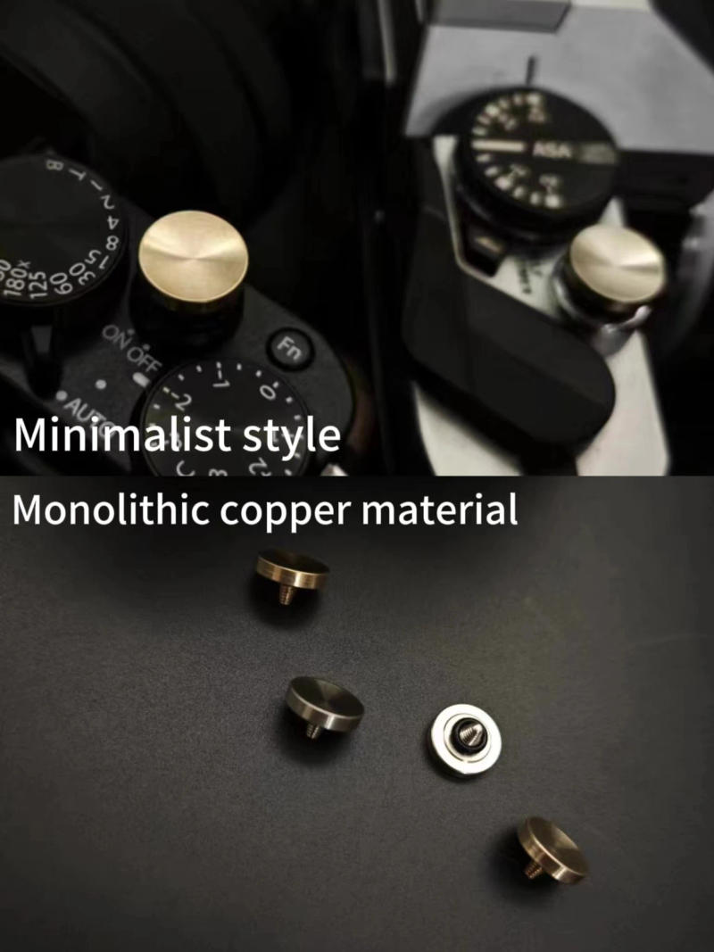 Description Picture 4 of itemBrass shutter button Fujifilm shutter release button Brass white copper monolithic metal material Nikon Leica thread universal
