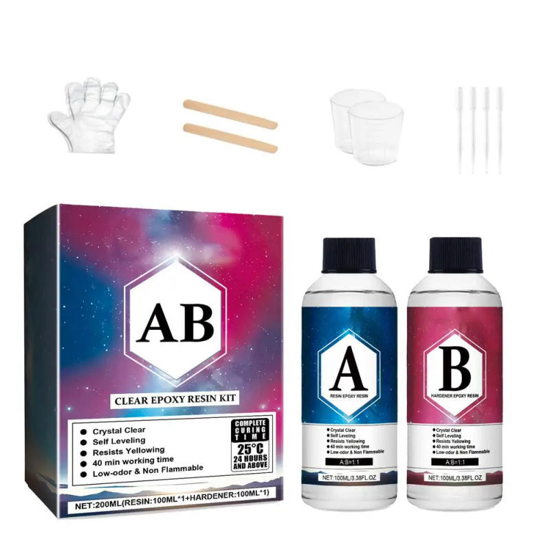 Description Picture 2 of itemEpoxy Resin Kit High Gloss Bubble-Free Resin Supplies Crystal Clear & Self-Leveling Epoxy Resin For Craft River Table Wood