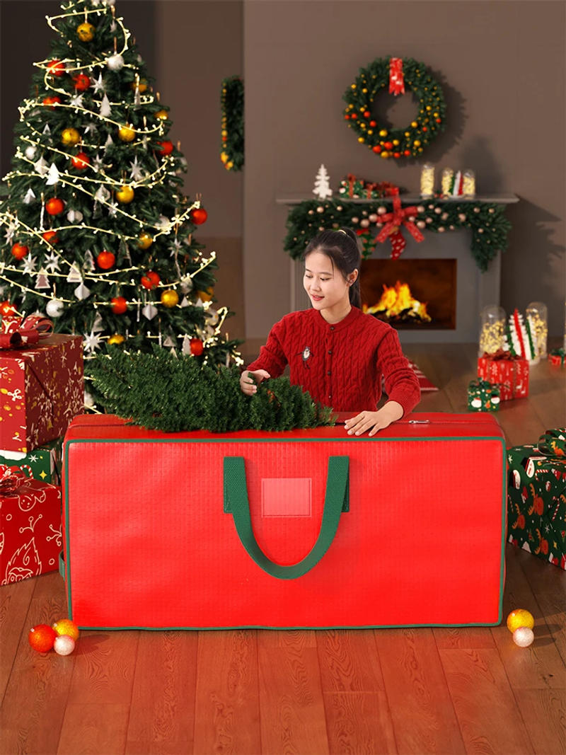 Description Picture 3 of itemChristmas Tree storage bag Heavy duty Christmas tree container Christmas Tree ornament storage bag Reinforced handle and zipper