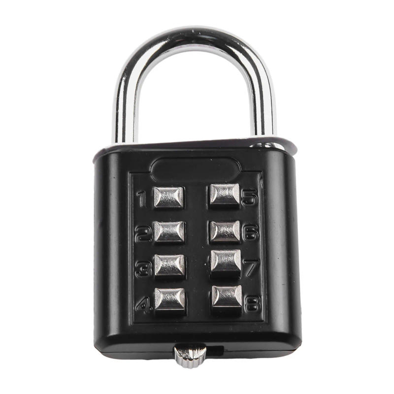 Description Picture 4 of itemLock Body Manual Measurement Deviation Iron Doors Lock Body Password Lock Zinc Alloy Solid Steel Combination Padlock Black