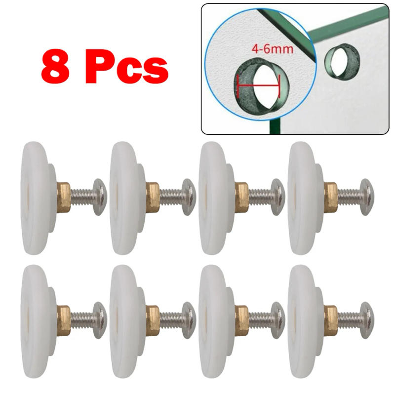 Description Picture 4 of itemOld Fashioned Sliding Door Arc Home Improvement Bathroom Pulley Hanging Wheel 8pcs Glass Door Hanging Wheel Shower Room