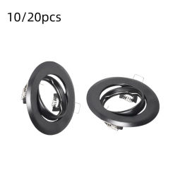 10/20pcs Recessed LED Ceiling Frame Single Ring for GU10/MR16 Downlight Bracket Holder Fixtures Spotlight Fitting Iron Metal