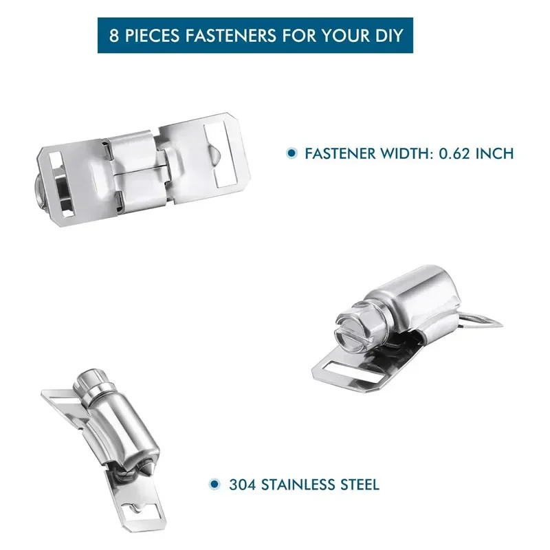 Description Picture 3 of item304 Stainless Steel 3.5M Hose Clamp Assortment Kit DIY Metal Strap+8 Stronger Fasteners Large Adjustable Worm Gear Band Hose