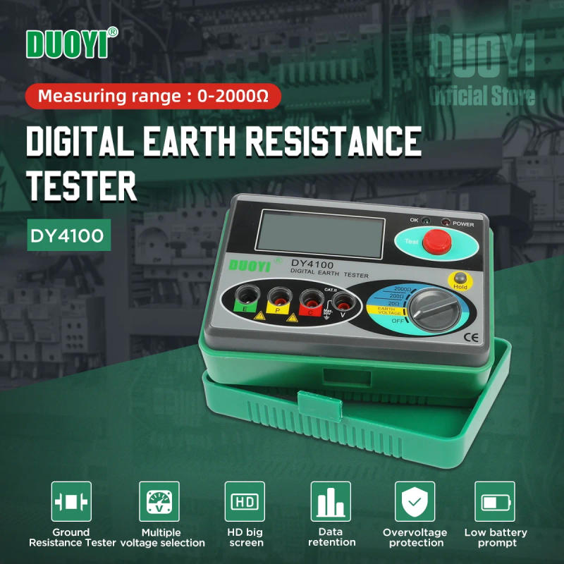 Description Picture 2 of itemDUOYI DY4100 Digital Meg-ohmmeter Meters Earth Resistance Meters Tester cable High Voltage Meter Ground Resistance Insulation