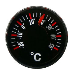 High Precision Thermometer Plastic Round Temperature Gauge Double Temp Monitor Test Fitting For Household Auto