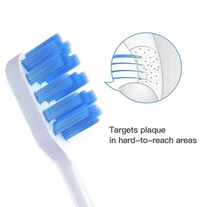 Description Picture 4 of item4Pcs Replacement Brush Heads for  Xiaomi Mijia T300/T500 Sonic Electric Toothbrush Soft DuPont Bristle Replaceable Mop Nozzle