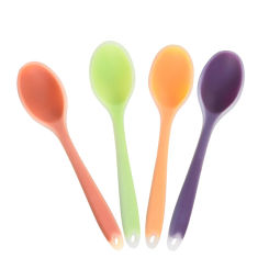 Silicone Spoon Non-Stick Oval Tablespoon Tableware Rice Ladle Stirring Dinner Scoops Kitchen Supplies Cooking Tool