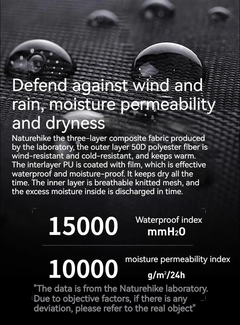 Description Picture 4 of itemNaturehike Outdoor Sport Trousers Waterproof Windproof Pants Breathable with Side Zipper Camping Climbing Hiking Lightweight