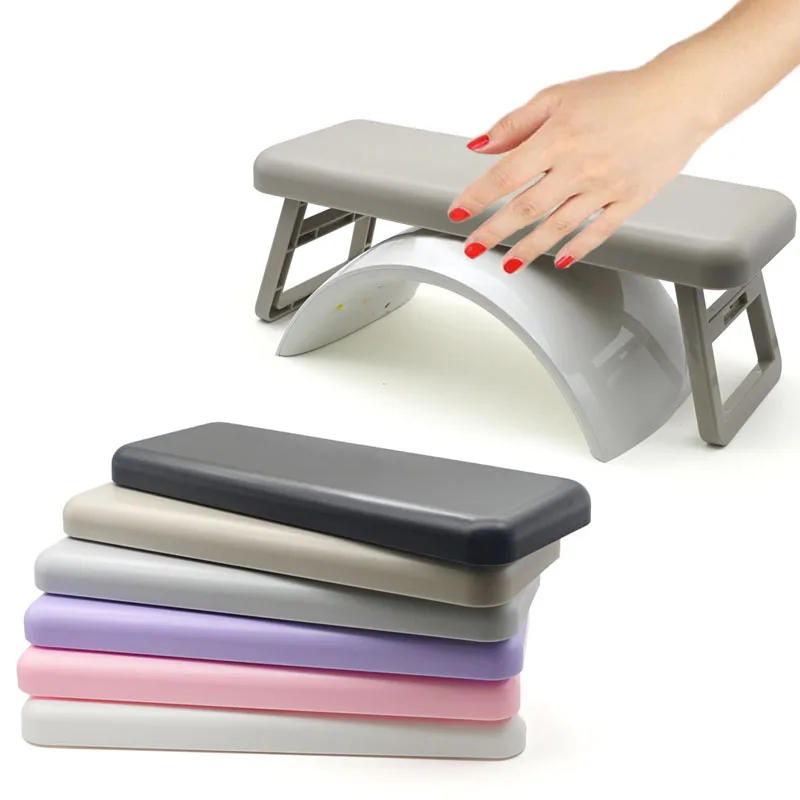 Description Picture 2 of itemFolding Nail Hand Manicure Rest Arm Stand Pillow Cushion Holder Table Desk Armrest Sponge Support Mat Polish Tool Practice Salon