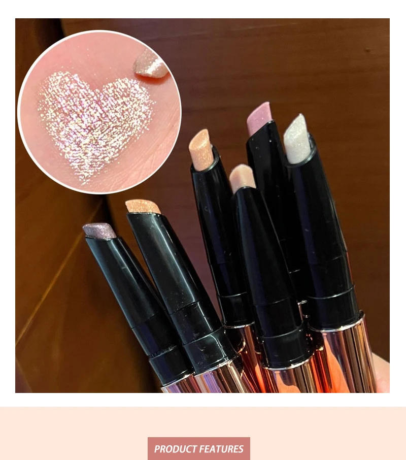 Description Picture 6 of itemPearlescent Eye Shadow Stick Shimmering Clear Sparkle Diamond Lying Silkworm Pencil Long Lasting Glitter for Eyes Korean Makeup