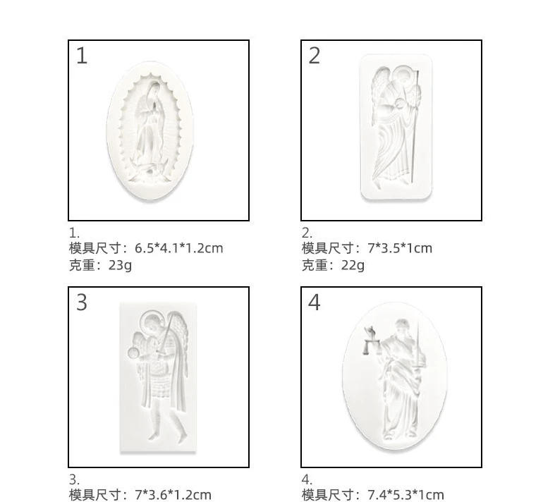 Description Picture 3 of itemMirosie Angel Relief Silicone Molds Greek Goddess Retro Cake Decoration Polymer Clay Gypsum Mold Plaster Resin Molds