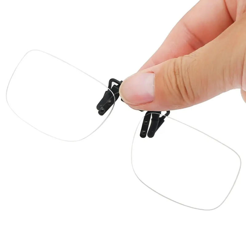 Description Picture 6 of itemUltra-light Clip Presbyopic Glasses Reading Glasses Flip Up Down Rimless Magnifying Glasses Lens With Clip +1.0 ~ +4.0 Lenses