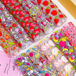 20*30cm 0.3mm Jelly Synthetic Leather Fabric Sheets PVC Translucent Shiny Vinyl For Bag Decor Garment DIY Hair Accessories J931