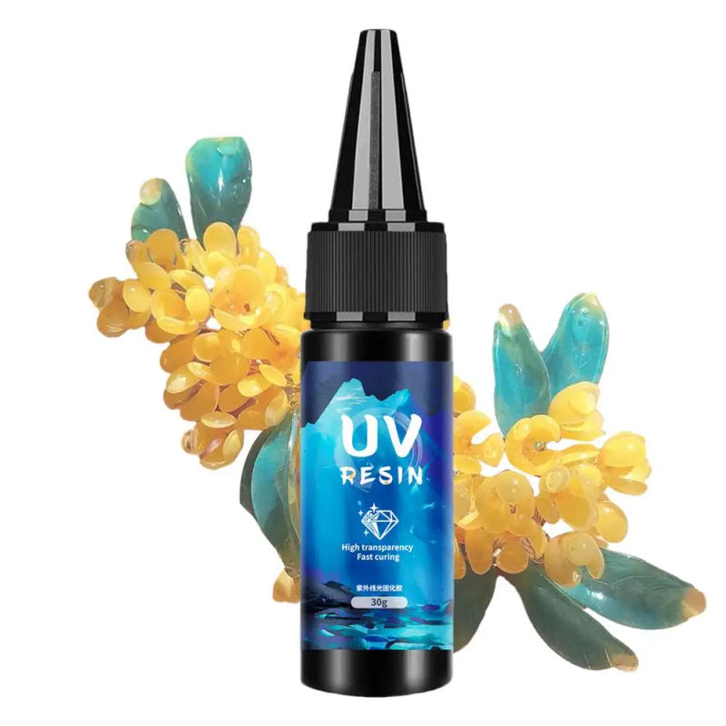 Description Picture 5 of item30g 60g Thin UV Resin Glue Highly Transparent Quick-Drying Low-Odor Hard Epoxy Resin Glue For Jewelry Making DIY Craft Decor