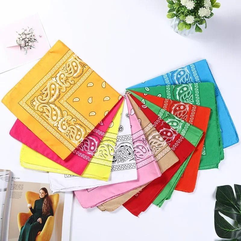 Description Picture 5 of item55cm NEW Hip Hop cashew flowers Bandana Men Women Outdoor Headbands Hair Band Wrist Wraps amoeba Scarves towel Hair Accessories