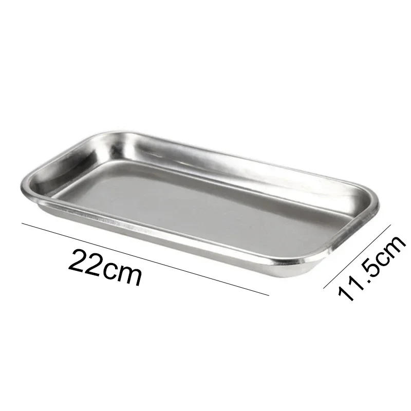 Description Picture 5 of itemStainless Steel Cosmetic Storage Tray Nail Art Equipment Plate Doctor Surgical Dental Tray False Nails Dish Tools Storage Tray