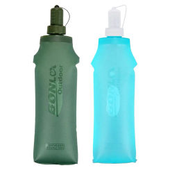250/500ml Ultralight Foldable Water Bag Water Bottle Pouch TPU Outdoor Sport Supplies Hiking Running Soft Flask Water Bottle