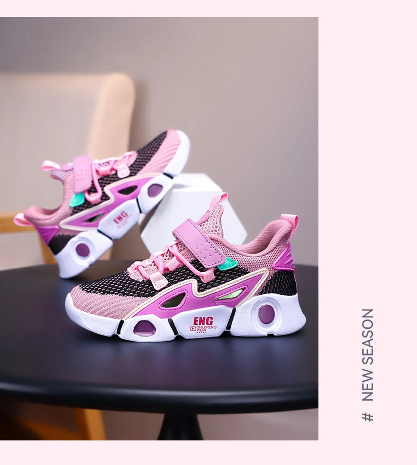 Description Picture 3 of itemFashionable Summer Children's Mesh Hollow Casual Shoes Boys' Sports Shoes Breathable, Lightweight, Non slip Tennis Girls' Sports