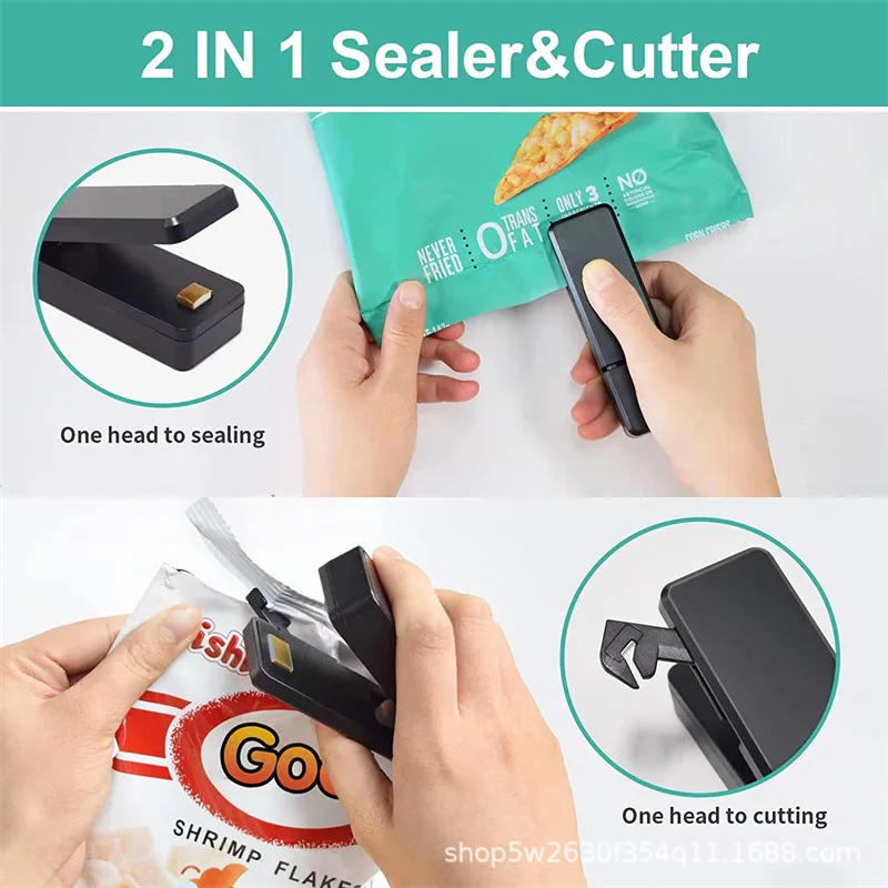 Description Picture 3 of itemUSB Mini Heat Bag Packaging Sealer Portable Plastic Bag Clip Sealing Machine Food Storage Seal Snack Sealing Kitchen Gadgets
