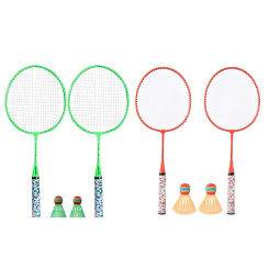 Badminton Rackets For Children,Shuttlecocks Racquet Sports Set With 2 Balls For Kids Players Indoor Outdoor Sport