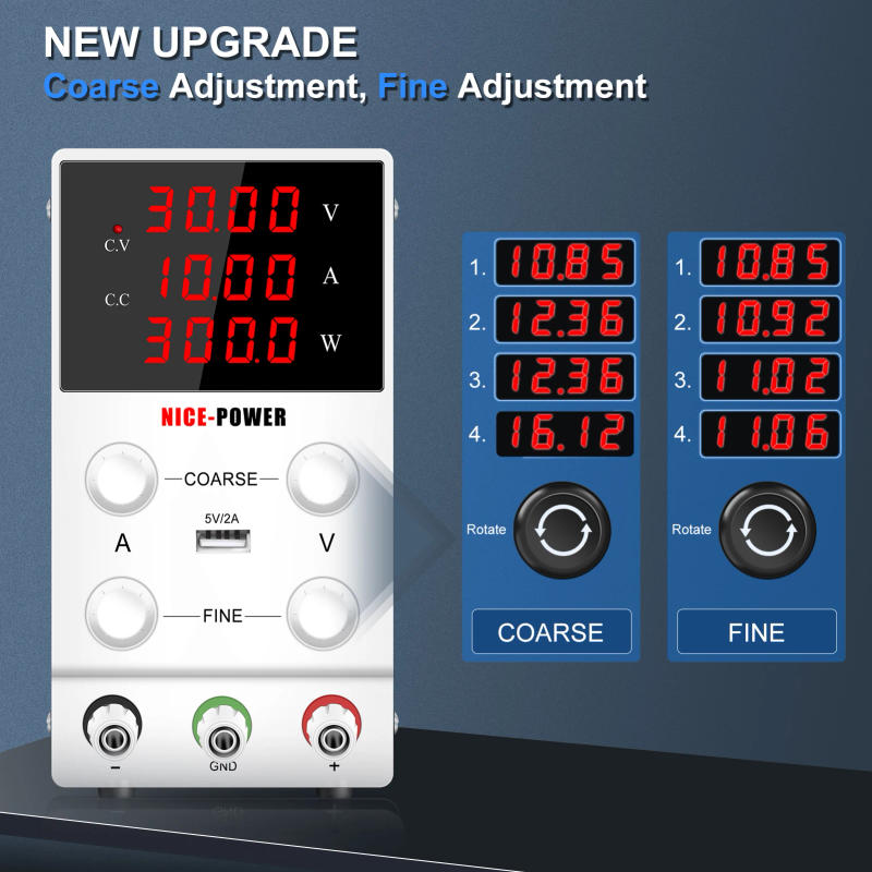 Description Picture 3 of item30V 10A Bench Lab Regulator Power Supply Adjustable Voltage Regulator Stabilizer Switching Bench Source 220V/110V NICE-POWER