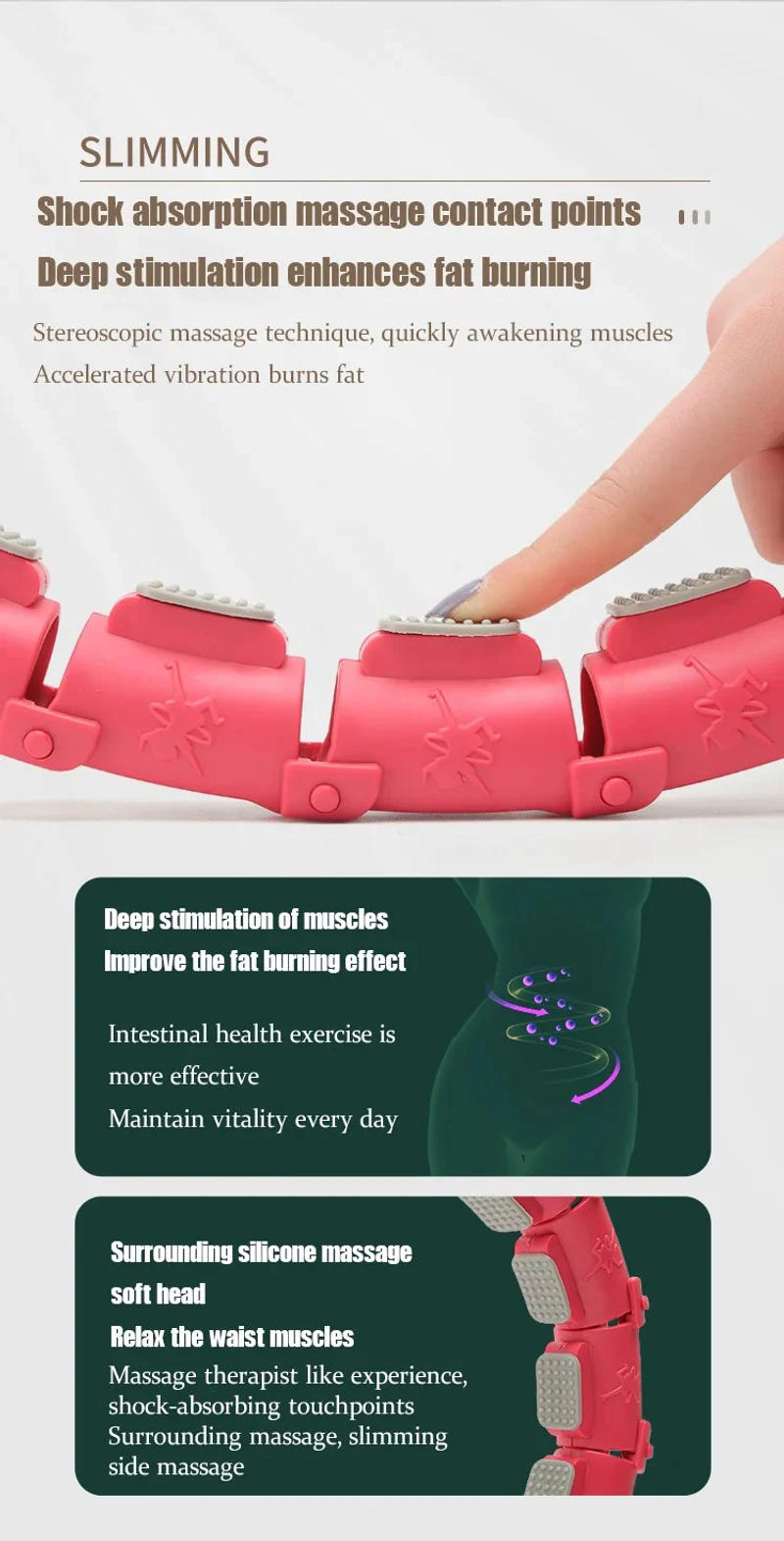 Description Picture 4 of itemHome Workout Enhancer：Adjustable Detachable Hula Circle Sport Hoops for Full-Body Fitness Core，Tightening and Smart Weight Loss