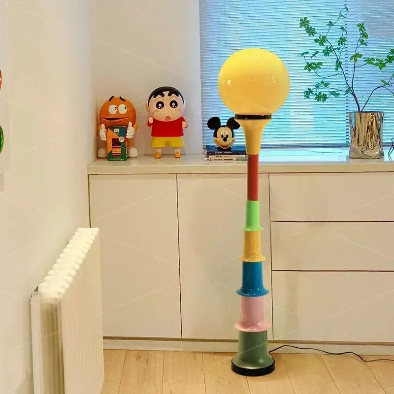 Description Picture 6 of itemDesigner Colorful Floor Lamp French Memphis Standing Light For Parlor Bedroom Indoor Decor Creative Child Room торшер напольный