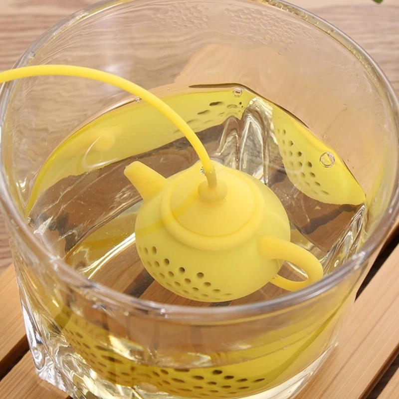 Description Picture 5 of item1PC Creative Silicone Teapot-shape Tea Infuser Strainer Tea Bag Leaf Filter Diffuser Teaware Teapot Accessory Kitchen Gadget