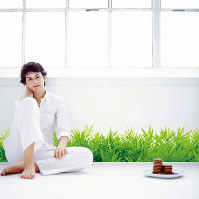 Description Picture 6 of item3D Fresh Green Grass Wall Stickers Baseboard PVC Skirting Kids Living Room Bedroom Bathroom Kitchen Nursery Balcony Home Decor