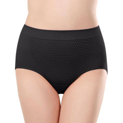 New Seamless Women Sexy High Waist Briefs Striped Tangas Large Size Slimming Control Bikini Custom Thongs Shorts Sexy Underwear