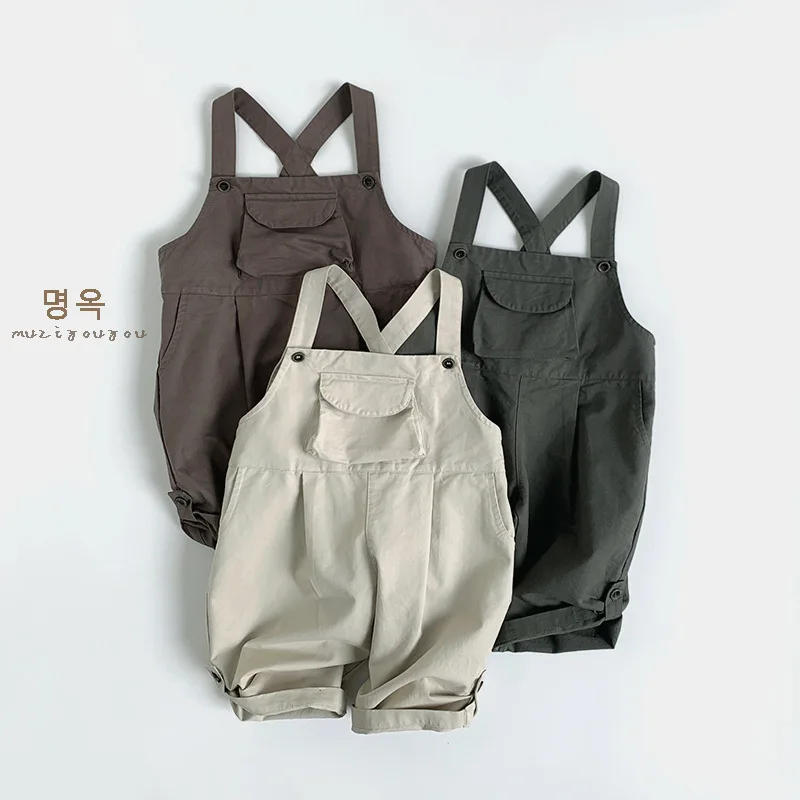 Description Picture 4 of itemChildren's Overalls Spring New Style for Boys and Girls, Korean Casual Versatile Pants, Japanese Trendy Children's Clothing