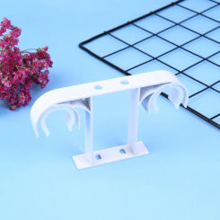 Double Curtain Rod Brackets Window Hardware Holder Home Decor Side Top Mounted Easy To Install Aluminum Alloy Holder