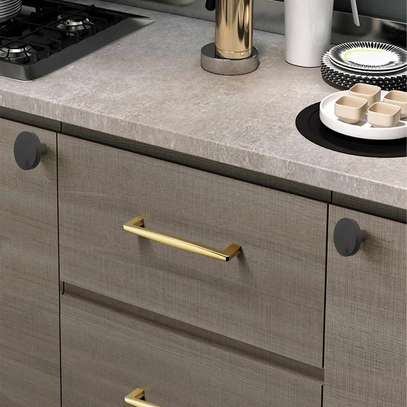 Description Picture 5 of itemCircular Small Door Handle Cabinet Stainless Steel Metal Single Hole Wardrobe Shoe Drawer Hardware Modern Luxurious Minimalist