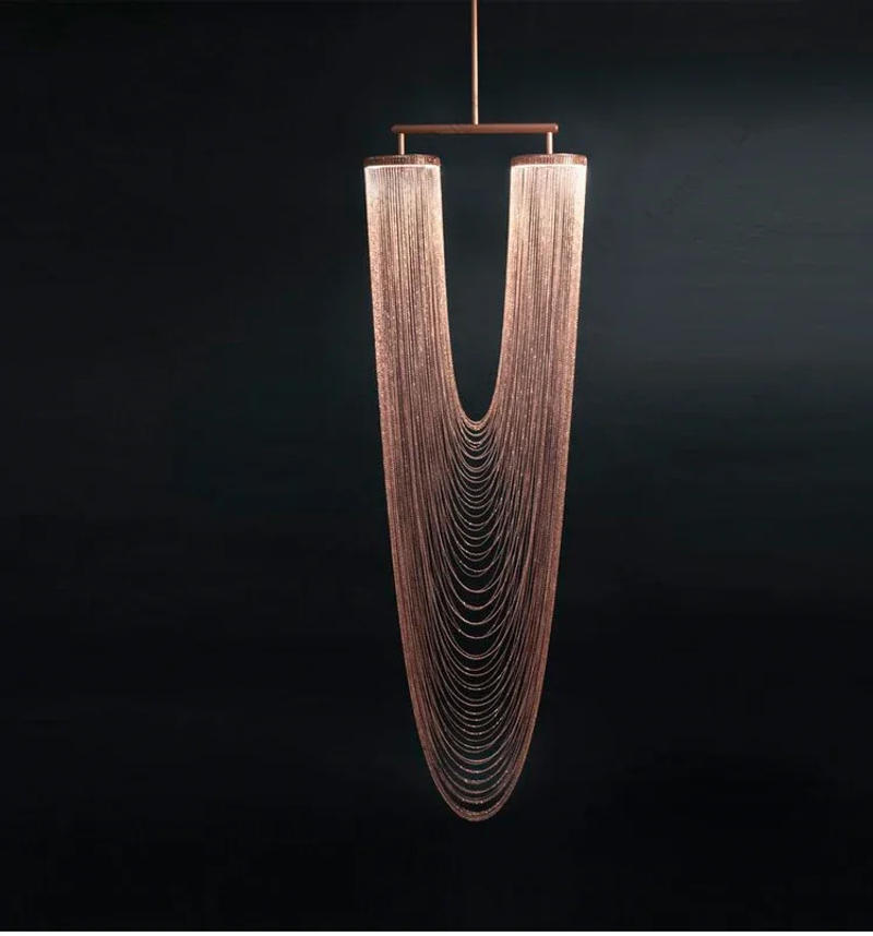 Description Picture 2 of item2024 Design Unique Special Style Wedding Decorative Indoor Living Room Chandelier Lighting Hotel Lobby Pendant Light