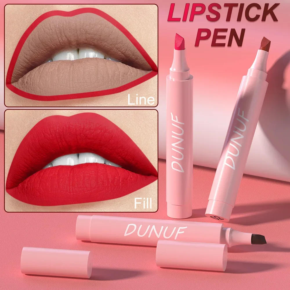 Description Picture 5 of item5 Colors Waterproof Nourishing Smooth Lipstick Pen Velvet Lipliner Lasting Not Fading Makeup Rose Red Lip Tint Lips Cosmetic