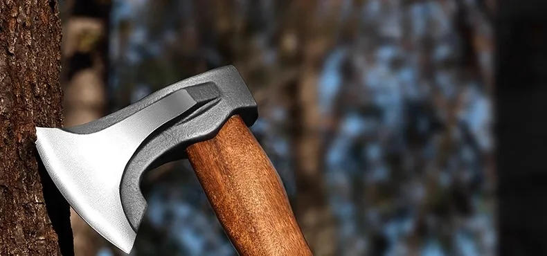 Description Picture 2 of itemOutdoors Hand Axe Tactical Survival Ax Professional Hatchet for Firewood Multifunctional Axe for Cutting Wood Camping Supplies