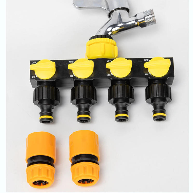 Description Picture 2 of itemGarden Hose Distributor Four-Way Faucet Water Pipe Distributor Independent Switch Hose Splitter Valve Connector Adapter  ï»¿