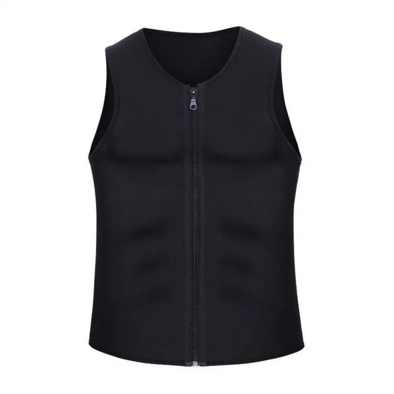 Description Picture 4 of itemMen Vest Men's O-neck Sleeveless Zipper Placket Fitness Vest Nanometer Tech Muscle Defining Safety Tank Tops Protechshield Tech