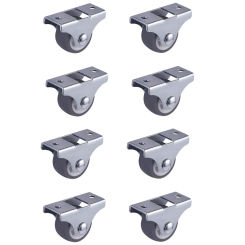 8Pcs Mute Chair Caster Wheels Heavy Duty Chair Rollers Floors Chair Mats Replacement Universal Casters for All Floor
