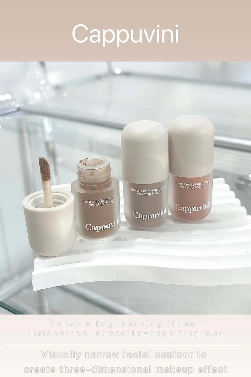 Description Picture 2 of itemGrey Brown Facial Contour Shadow Cream Natural Nude Makeup Liquid Contouring Stick 3D Nose Shadow Brightening Bronzers Cosmetic