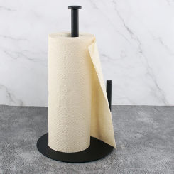 Paper Towel Holder Anti-Slip One-Handed Operation Countertop Dispenser Stainless Steel Kitchen Roll Dispenser with Weighted Base