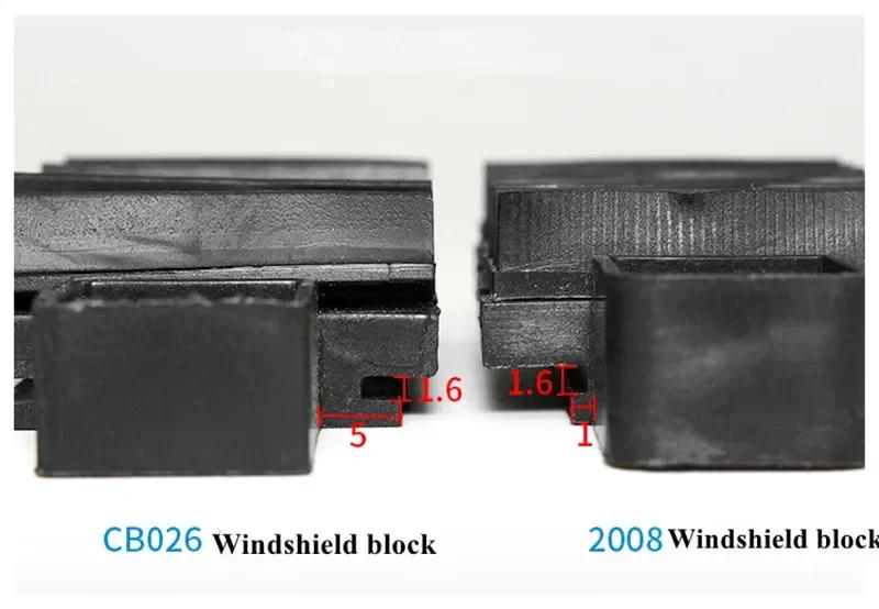 Description Picture 3 of item2pcs Sliding door sealing strip Dust stopper Window slot sealer up and down track rubber buffer block with brush window Hardware