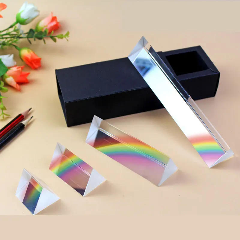Description Picture 3 of itemTriangular Prism Rainbow Prisma Crystal Glass Photographic Prisme Color Prisms Physics Children's Light Experiment