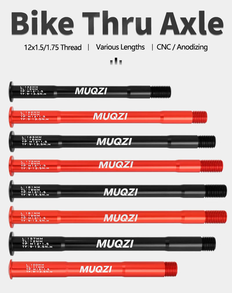 Description Picture 2 of item12mm Alloy Bicycle Hub Thru Axle 100/135/142/148mm AL 7075 MTB Mountain Road Bike Front Rear Hub Skewer Cycling Accessories