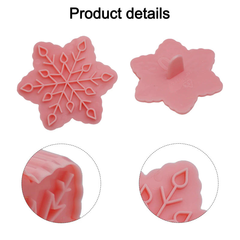 Description Picture 6 of itemChristmas Press-On Cookie Cutter Set - 9pcs Cookie Snowflake Cutters Bakeware Cookie Tools Halloween Accessories