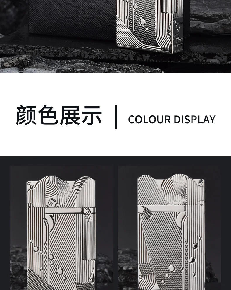 Description Picture 5 of itemGold Sleep Mermaid Pattern Vintage Lighter Cigarette Smoking Pure Copper Gas Lighters Classic Sound Metal Lighters Gift