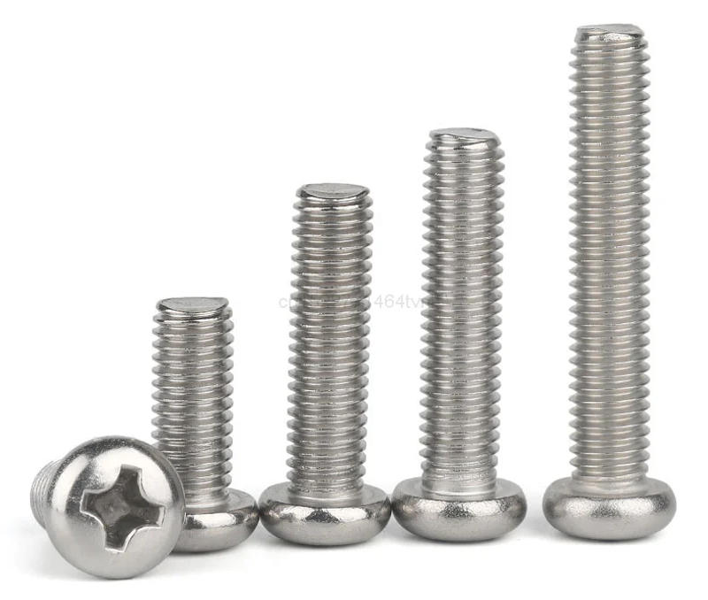 Description Picture 4 of item100Pcs 50pcs M1 M1.2 M1.4 M1.6 M2 M2.5 M3 M4 DIN7985 GB818 304 Stainless Steel Cross Recessed Pan Head Screws Phillips Screws