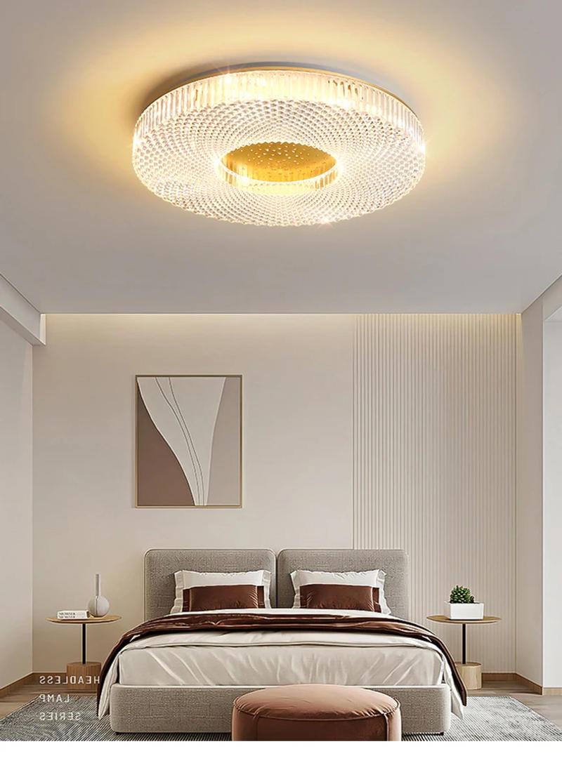 Description Picture 2 of itemCircular French High-end Grass Ceiling Light Luxury Light For Bedroom Dining Room Study Copper Lustre Home Decor Lamps Fixture