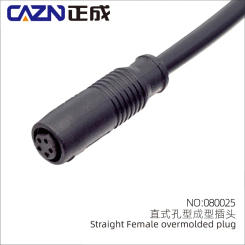 M8 Plastic Quick Insert Butt Bend Waterproof Connector Male Plug Socket With PUR Cable