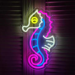 Novelty Seahorse Neon Sign Art Wall Neon Light Business Beer Bar Bedroom Decor Windows Glass Hotel Pub Cafe Birthday Party Gifts